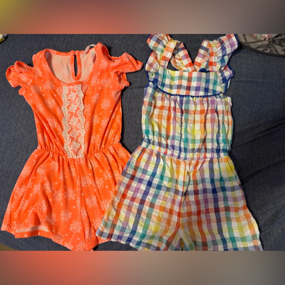 Girls size 4 rompers